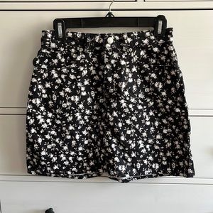 Calvin Klein floral Jean skirt